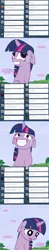 Size: 1138x5760 | Tagged: artist:pegachess, ask the resized ponies, derpibooru import, lies, macro, nervous, sad, safe, sweat, tumblr, twilight sparkle