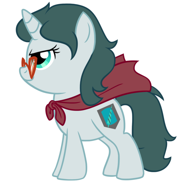 Size: 1500x1500 | Tagged: safe, artist:floots, derpibooru import, oc, oc:aquaria lance, unofficial characters only, pony, unicorn, cape, clothes, female, filly, glasses, solo