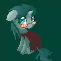 Size: 1024x1024 | Tagged: safe, artist:greeny-nyte, derpibooru import, oc, oc:aquaria lance, unofficial characters only, pony, unicorn, cape, clothes, glasses, solo