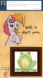 Size: 800x1459 | Tagged: artist:ambrosebuttercrust, ask, ask toola roola, derpibooru import, frog, g3, safe, solo, toola roola, tumblr