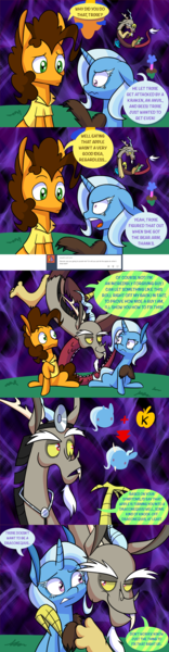 Size: 1280x4921 | Tagged: apple of discord, artist:grandpalove, ask trixie and cheese, cheese sandwich, comic, derpibooru import, discord, safe, the grim adventures of billy and mandy, transformation, trixie, tumblr