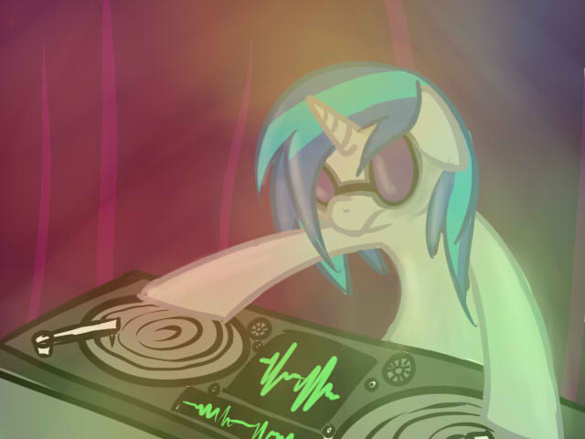 Size: 640x480 | Tagged: 30 minute art challenge, artist:wrathmo, derpibooru import, safe, solo, turntable, vinyl scratch