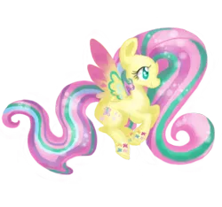 Size: 457x428 | Tagged: artist:chiuuchiuu, derpibooru import, fluttershy, rainbow power, safe, simple background, solo, transparent background