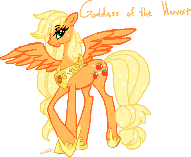 Size: 670x552 | Tagged: artist needed, safe, derpibooru import, applejack, alicorn, pegasus, pony, /mlp/, alicornified, applecorn, harvest goddess, race swap, sparkles