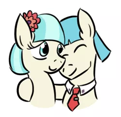 Size: 335x323 | Tagged: artist:jargon scott, cocoa cantle, cocobetes, coco pommel, cute, derpibooru import, necktie, rule 63, safe, selfcest, self ponidox, shipping