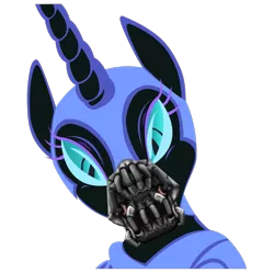 Size: 1017x1013 | Tagged: bane, derpibooru import, mask, nightmare moon, safe, solo, the dark knight rises