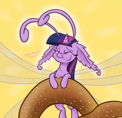 Size: 900x876 | Tagged: artist:heir-of-rick, breezie, derpibooru import, descriptive noise, meme, pretzel, pretzel coordination, safe, solo, species swap, twilight sparkle, twilight sparkle (alicorn), twipretzel