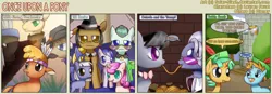 Size: 1382x483 | Tagged: 101 dalmatians, artist:solar-slash, braeburn, chief thunderhooves, cloudy quartz, comic, derpibooru import, disney, filly, hoity toity, igneous rock pie, lady and the tramp, limestone pie, little strongheart, octavia melody, parody, pocahontas, quartzrock, robin hood, safe, sheriff silverstar, snails, snips, spaghetti, spaghetti scene, twinkleshine