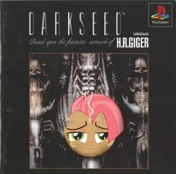 Size: 968x955 | Tagged: babs seed, darkseed, derpibooru import, hr giger, ponified, safe, video game cover, video game crossover