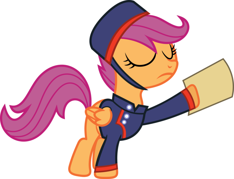 Size: 3583x2742 | Tagged: artist:porygon2z, derpibooru import, family appreciation day, safe, scootagram, scootaloo, simple background, solo, telegram, transparent background, vector