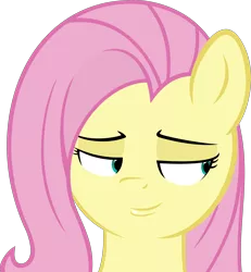 Size: 5263x5701 | Tagged: absurd resolution, artist:mittsies, artist:slb94, bedroom eyes, derpibooru import, fluttershy, safe, simple background, smug, solo, three curious ponies, transparent background, vector