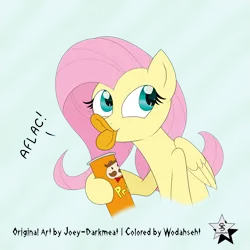 Size: 3000x3000 | Tagged: aflac, artist:joey darkmeat, artist:wodahseht, derpibooru import, duckface, fluttershy, high res, pringles, product placement, safe, solo