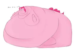 Size: 1280x862 | Tagged: artist:astr0zone, ass, blob, chubby cheeks, colored, derpibooru import, double chin, fat, female, immobile, impossibly large belly, impossibly large butt, impossibly large everything, impossibly obese, obese, piggy pie, pinkie pie, pudgy pie, rolls of fat, solo, solo female, suggestive