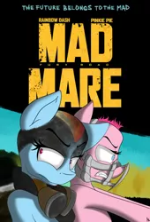 Size: 1280x1878 | Tagged: artist:moonshine, crossover, derpibooru import, imperator furiosa, mad max, mad max fury road, max rockatansky, movie poster, pinkie pie, ponified, rainbow dash, safe