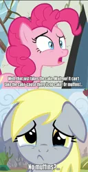 Size: 3400x6616 | Tagged: safe, derpibooru import, derpy hooves, pinkie pie, pegasus, pony, season 5, the lost treasure of griffonstone, crying, female, floppy ears, mare, quote, sad