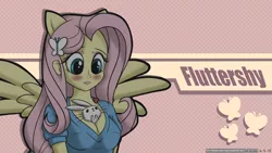 Size: 1920x1080 | Tagged: suggestive, artist:burning-heart-brony, derpibooru import, angel bunny, fluttershy, equestria girls, angelshy, between breasts, blushing, boob smothering, breasts, busty fluttershy, cleavage, female, male, ponied up, shipping, straight