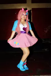 Size: 600x900 | Tagged: artist:dashcosplay, clothes, cosplay, derpibooru import, equestria girls outfit, human, irl, irl human, photo, pinkie pie, safe