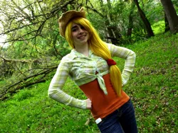 Size: 2000x1500 | Tagged: applejack, artist:fantaliaepgc, clothes, cosplay, derpibooru import, human, irl, irl human, photo, safe