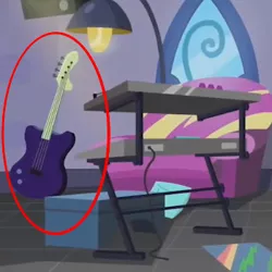 Size: 350x350 | Tagged: bass guitar, derpibooru import, keyboard, musical instrument, safe, screencap, slice of life (episode), vinyl and octavia's home