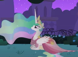 Size: 550x400 | Tagged: artist:csillaghullo, artist:jrprofolio, clothes, derpibooru import, dress, gala dress, make new friends but keep discord, princess celestia, safe, solo