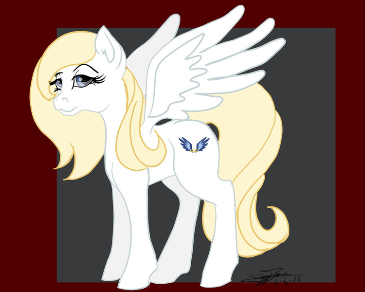 Size: 2500x2000 | Tagged: safe, artist:littlewolfstudios, derpibooru import, oc, oc:freyja angel, unofficial characters only, pegasus, pony, female, mare, solo