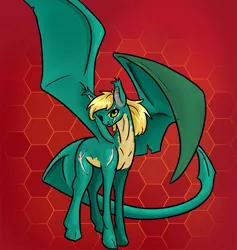 Size: 943x993 | Tagged: safe, artist:alorix, derpibooru import, oc, unofficial characters only, alien, pegasus, pony, blonde, green eyes, lights out, nudity, scar