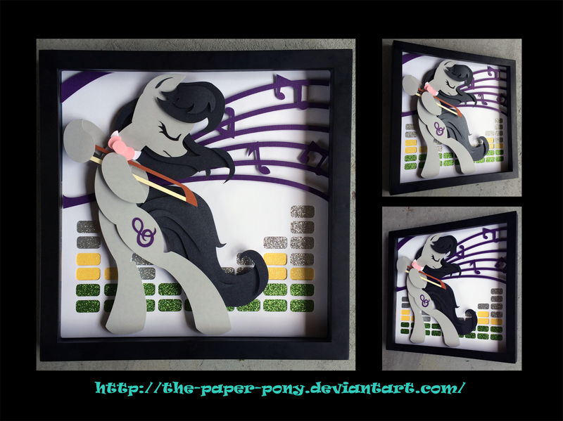 Size: 1280x958 | Tagged: artist:the-paper-pony, craft, derpibooru import, irl, octavia melody, photo, safe, shadowbox, solo