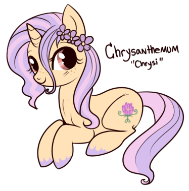 Size: 374x379 | Tagged: safe, artist:lulubell, derpibooru import, oc, oc:chrysanthemum, unofficial characters only, magical lesbian spawn, next generation, offspring, parent:fluttershy, parent:rarity, parents:flarity, simple background, solo, transparent background