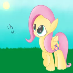 Size: 1024x1024 | Tagged: alone, artist:mr-degration, derpibooru import, fluttershy, outdoors, safe, solo