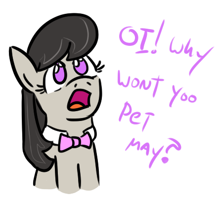 Size: 445x405 | Tagged: safe, artist:jargon scott, derpibooru import, octavia melody, earth pony, pony, accent, bowtie, british, bronybait, cockney, cute, dialogue, female, funetik aksent, looking up, mare, octchavia, oi, open mouth, sad, solo, tavibetes, u wot m8