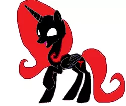 Size: 479x403 | Tagged: safe, derpibooru import, oc, unofficial characters only, alicorn, pony, alicorn oc, base used, donut steel, edgy, red and black oc, solo