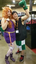 Size: 576x1024 | Tagged: adagio dazzle, a-kon, clothes, convention, cosplay, crossover, derpibooru import, human, irl, irl human, little mac (punch out), photo, punch out, safe