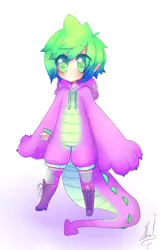 Size: 666x1040 | Tagged: safe, artist:kei kun, derpibooru import, spike, dragon, human, anime, chibi, clothes, colorful, costume, cute, humanized, spikabetes