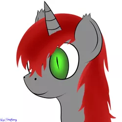 Size: 2500x2500 | Tagged: safe, artist:asknoxthepony, derpibooru import, oc, oc:gin, unofficial characters only, bat pony, pony, portrait, request, solo