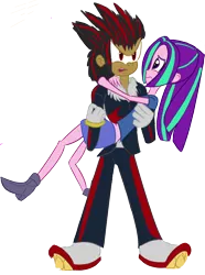 Size: 696x938 | Tagged: safe, artist:urhangrzerg, derpibooru import, aria blaze, equestria girls, belly button, crack shipping, crossover, crossover shipping, equestria girls-ified, midriff, shadow the hedgehog, shipping, sonic the hedgehog (series)