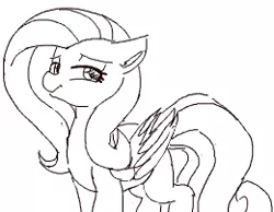 Size: 260x202 | Tagged: artist:yoditax, derpibooru import, flockdraw, fluttershy, monochrome, safe