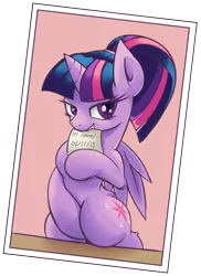 Size: 1188x1629 | Tagged: source needed, useless source url, suggestive, artist:anonymous, derpibooru import, twilight sparkle, twilight sparkle (alicorn), alicorn, pony, /pone/, 8chan, female, mare, photo, solo, timestamp