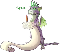Size: 1280x1096 | Tagged: artist:thepoisonjackal, derpibooru import, dragon, old english, quill, runes, safe, scroll, simple background, solo, spike, transparent background, winged spike