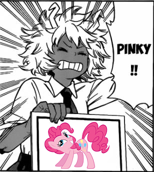 Size: 308x344 | Tagged: safe, derpibooru import, pinkie pie, earth pony, pony, mina ashido, minapie, my hero academia, namesake