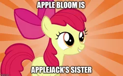 Size: 800x500 | Tagged: apple bloom, captain obvious, derpibooru import, edit, edited screencap, gif party, image macro, meme, obvious, safe, screencap, solo, the show stoppers, truth, you don't say