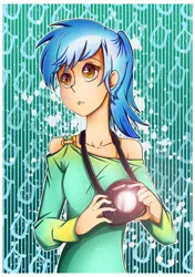 Size: 2110x3000 | Tagged: artist:annie-aya, artist:vocalmaker, camera, derpibooru import, human, humanized, lyra heartstrings, safe, solo