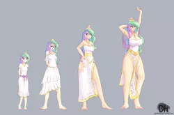 Size: 3402x2247 | Tagged: age progression, armpits, artist:sugarlesspaints, ascension enhancement, barefoot, big breasts, breast expansion, breasts, busty princess celestia, cleavage, clothes, crown, cute, cutelestia, cutie mark, derpibooru import, dress, feet, female, growth, huge breasts, human, humanized, jewelry, line-up, multicolored hair, nail polish, :o, praise the sun, princess celestia, puberty, puberty done right, purple eyes, regalia, side slit, smiling, solo, sparkles, stupid sexy celestia, suggestive, tallestia, tiara, toes, younger