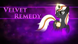 Size: 1920x1080 | Tagged: safe, artist:sgtwaflez, artist:silverfacade, derpibooru import, edit, oc, oc:velvet remedy, unofficial characters only, pony, unicorn, fallout equestria, fanfic, abstract background, cutie mark, fanfic art, female, glowing horn, hooves, horn, magic, mare, raised hoof, saddle bag, solo, teeth, wallpaper, wallpaper edit