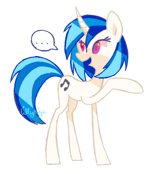 Size: 599x673 | Tagged: ..., artist:lillynya, derpibooru import, headcanon, mute, mute vinyl, safe, simple background, transparent background, vinyl scratch