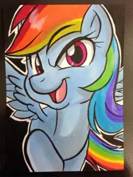 Size: 1024x1365 | Tagged: safe, artist:joshuadraws, derpibooru import, rainbow dash, solo, traditional art