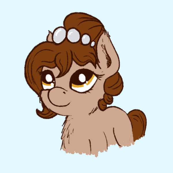 Size: 600x600 | Tagged: artist:sandwichdelta, chest fluff, derpibooru import, ear fluff, fluffy, horse wife, oc, oc:brownie bun, safe, unofficial characters only