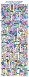 Size: 1248x3290 | Tagged: safe, artist:sorcerushorserus, derpibooru import, derpy hooves, eff stop, firefly, rainbow dash, tracy flash, pegasus, pony, comic:dash academy, comic, female, g1, implied pregnancy, mare, morning sickness, underp