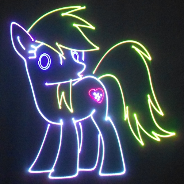 Size: 700x700 | Tagged: safe, derpibooru import, oc, oc:aryanne, unofficial characters only, pony, dancing, heart, laser, looking at you, nazi, neon, science, solo, swastika