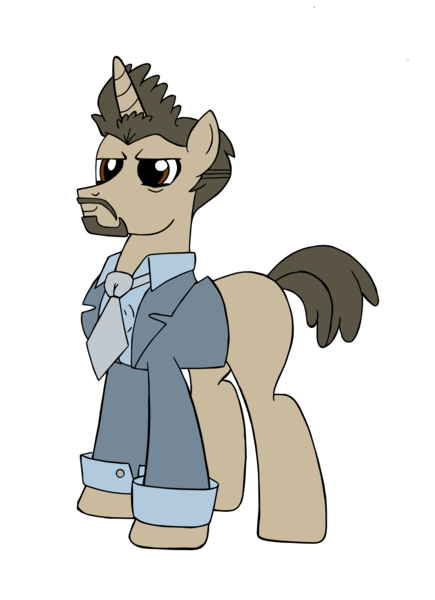 Size: 1842x2538 | Tagged: safe, artist:edcom02, artist:jmkplover, derpibooru import, ponified, pony, unicorn, avengers, beard, clothes, iron man, marvel, necktie, simple background, suit, tony stark, transparent background