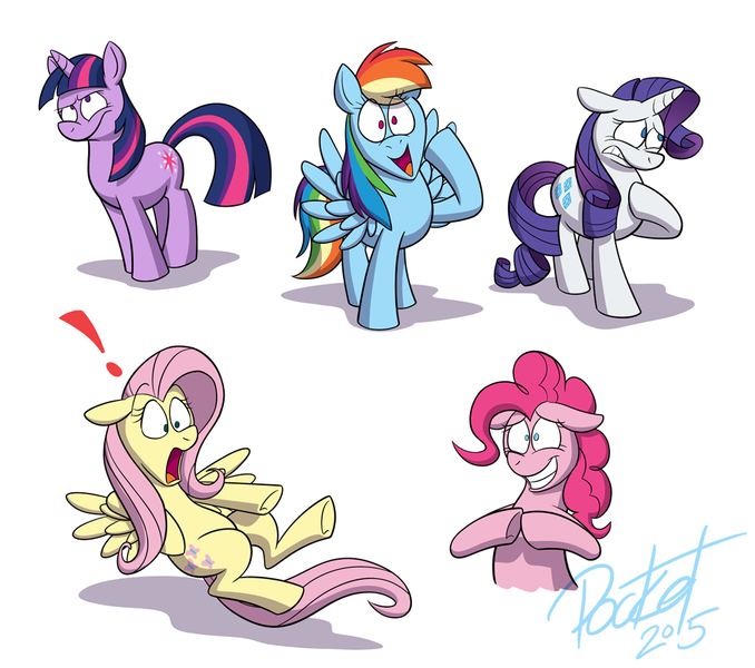 Size: 975x863 | Tagged: artist:octanbearcat, derpibooru import, fluttershy, pinkie pie, rainbow dash, rarity, safe, twilight sparkle